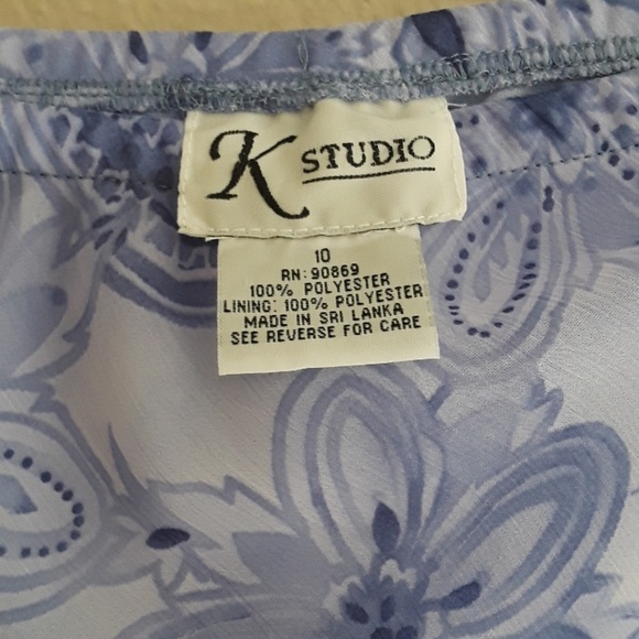 K STUDIO Asymmetrical Purple Skirt- Size 10 Floral Paisley Print - Picture 5 of 6